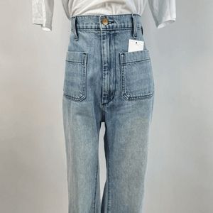 Doen Double Pocket Raw Hem Marine Denim